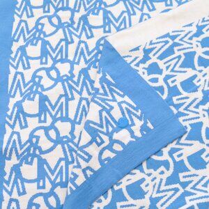 Moncler NEW Coperta Tricot Wool Baby/Small Blanket/Throw Blue & White